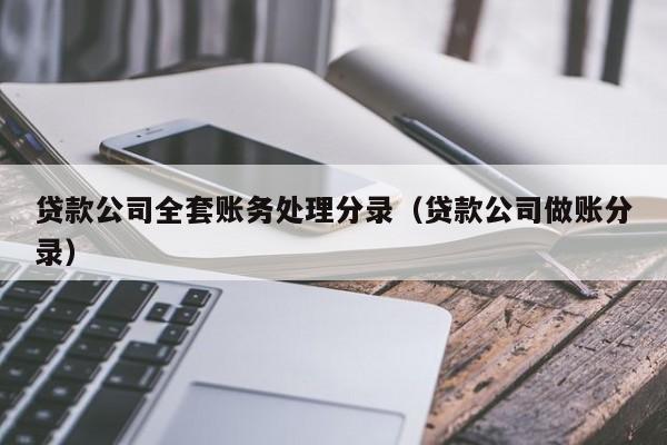 贷款公司全套账务处理分录（贷款公司做账分录）